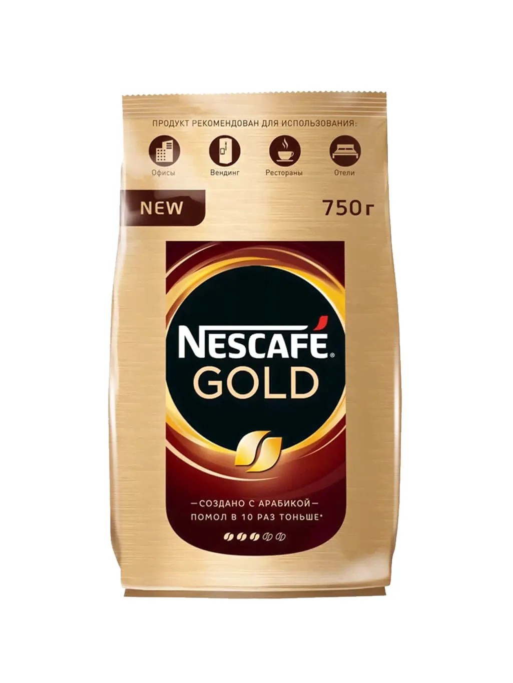 Nescafe Gold Нескафе Голд Кофе сублимированный 750 гр мягкая упаковка