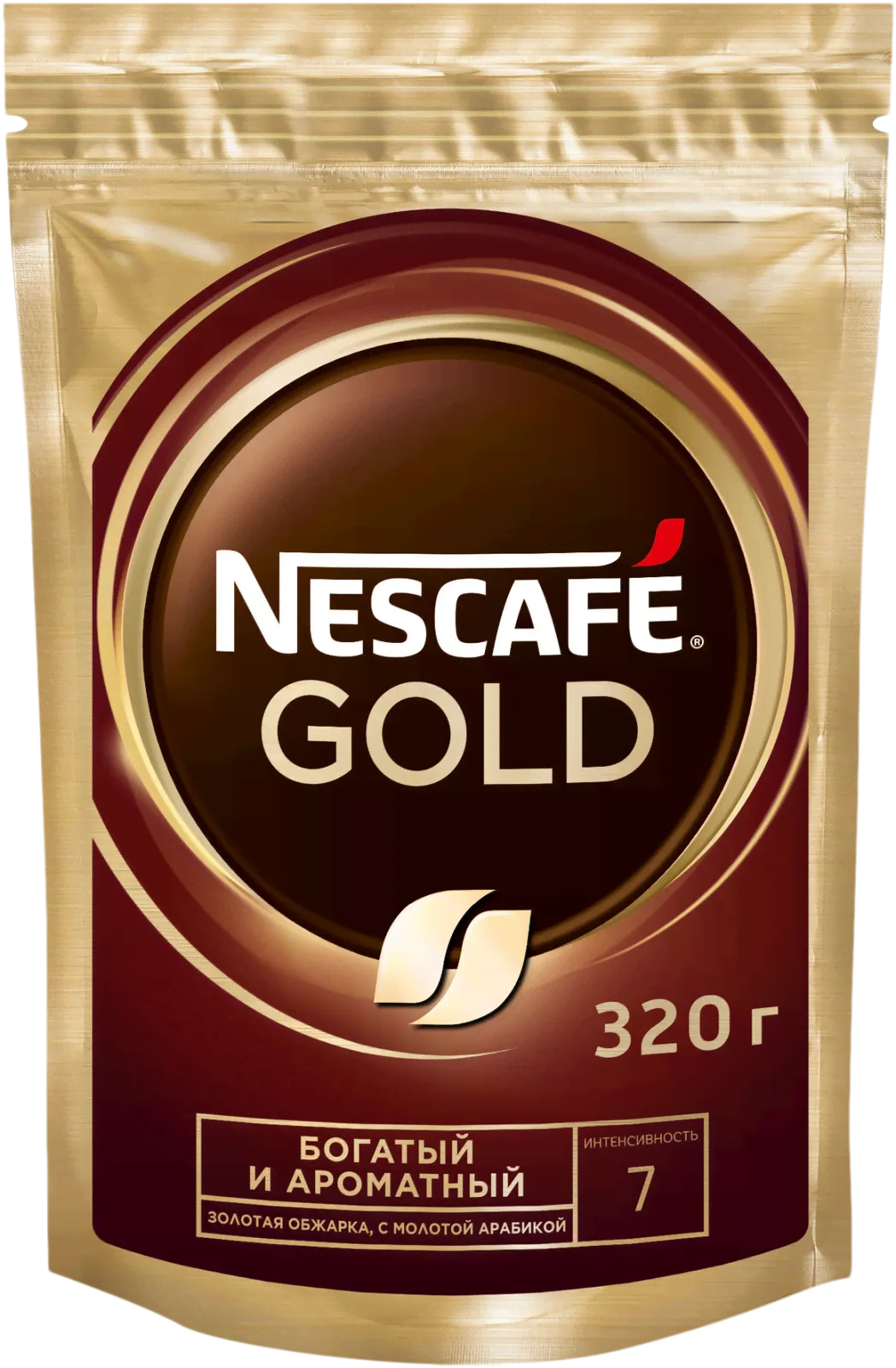Кофе Nescafe Gold натуральное растворимое 320г