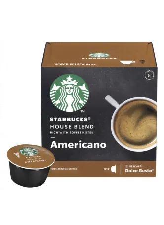Кофе в капсулах Starbucks House Blend Americano для системы Nescafe Dolce Gusto 12шт оптом-0