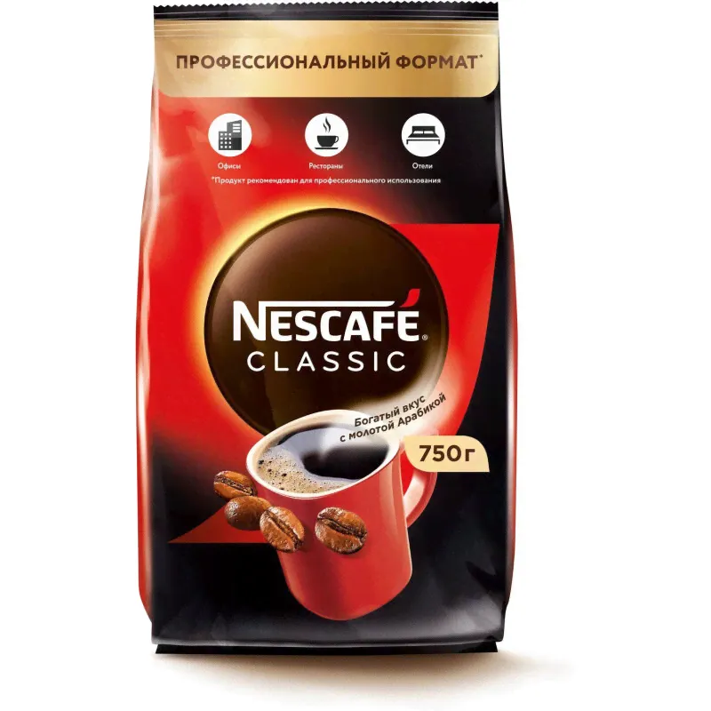 Кофе растворимый Nescafe Classic 750 г (пакет)-0