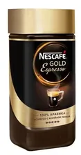 Кофе растворимый Nescafe Gold Espresso с пенкой, стеклянная банка, 85 г