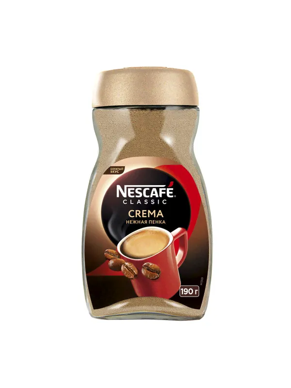 Кофе NESCAFE растворимый порошкообразный Classic Crema натуральный, 190г-0