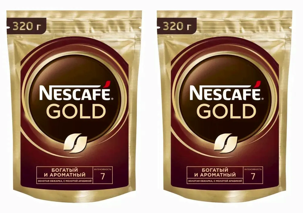 Набор 2х 320 г Nescafe Gold c добавлением молотого м/у-0