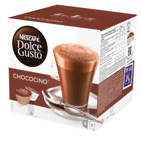 Капсулы для кофемашин NESCAFE Dolce Gusto Chococino, капсулы какао 8 шт. х 16 г, молочная капсула 8 шт. х 17,8 г, 5219918