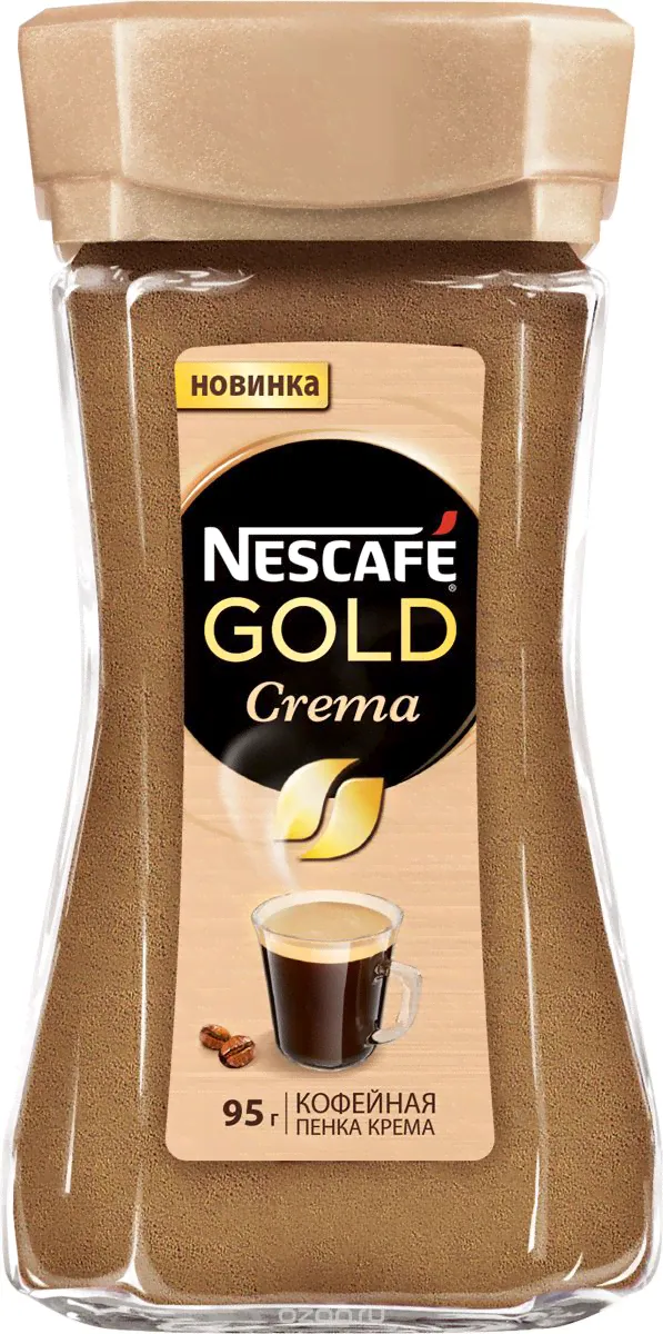 Растворимый кофе Nescafe GOLD Crema в стекле, 95 г-0