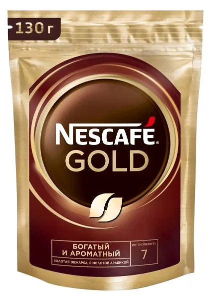 Кофе NESCAFE Gold сублимированный с молотым м/у, 130г*8-0