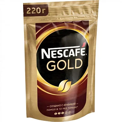 Кофе растворимый Nescafe "Gold", м/у, 220 г-0
