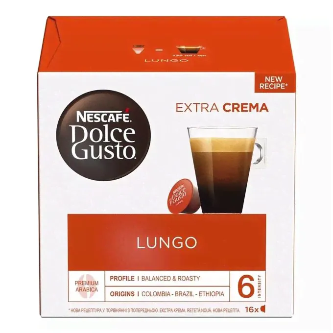 Кофе Nescafe Dolce Gusto Lungo в капсулах 6,5 г х 16 шт, 3 упаковки