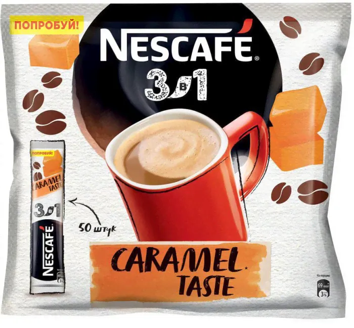 Кофе Nescafe 3в1 Карамель 50п/8
