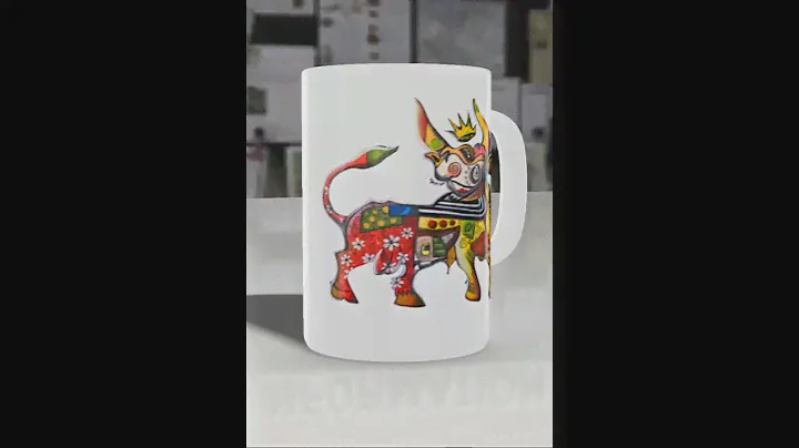 "The bull's crown"Printed Ceramic Coffee Mug