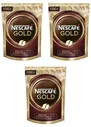 кофе растворимый Nescafe Gold, 500 г пакет (Нескафе) х 3 шт
