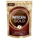 Кофе молотый в растворимом NESCAFE (Нескафе) "Gold", сублимированный, 320 г, мягкая упаковка
