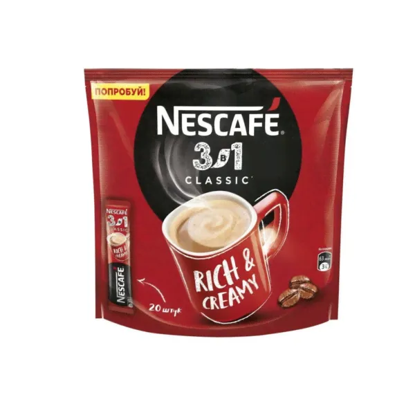 Кофе порционный Nescafe 3в1 Classic 20 стиков-0