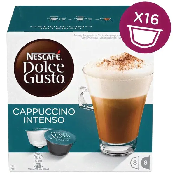 Nescafe Dolce Gusto Cappuccino intenso 8+8 капсул 192 г-0