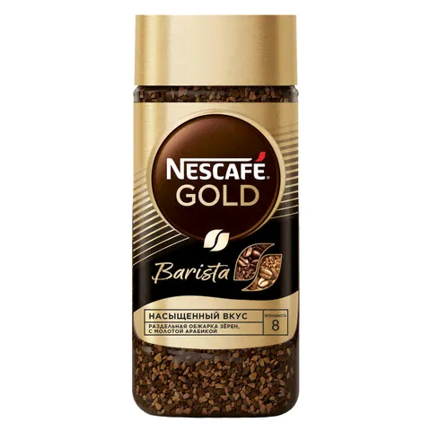 Кофе растворимый Nescafe Gold Barista, 85 г стеклянная банка (Нескафе)