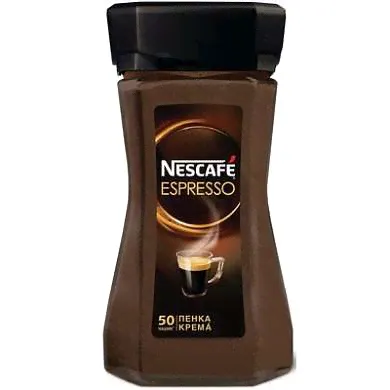 КОФЕ NESCAFE ESPRESSO РАСТВОРИМЫЙ, В СТЕКЛЯННОЙ БАНКЕ, 100г