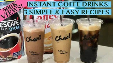 3 CLASSIC ICED COFFEE RECIPES: USING INSTANT COFFEE FOR 22OZ CUPS