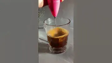 Foamy instant black coffee. ☕️