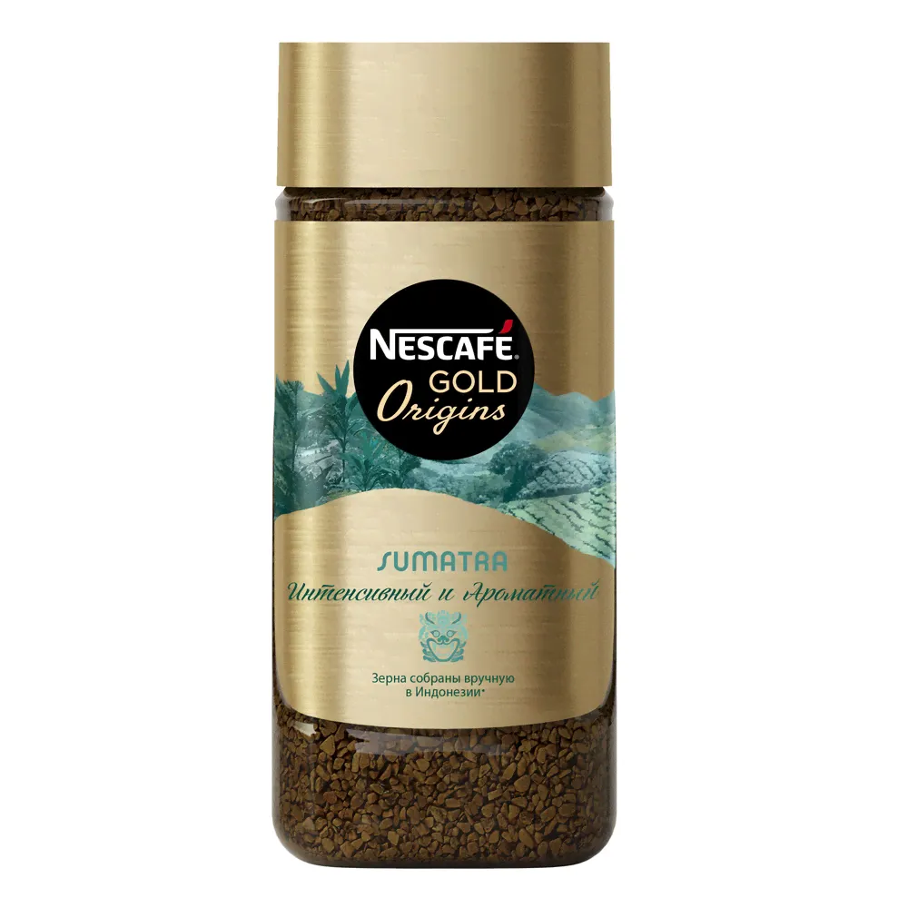 Кофе растворимый NESCAFE GOLD Origins Sumatra, 170г, стеклянная банка
