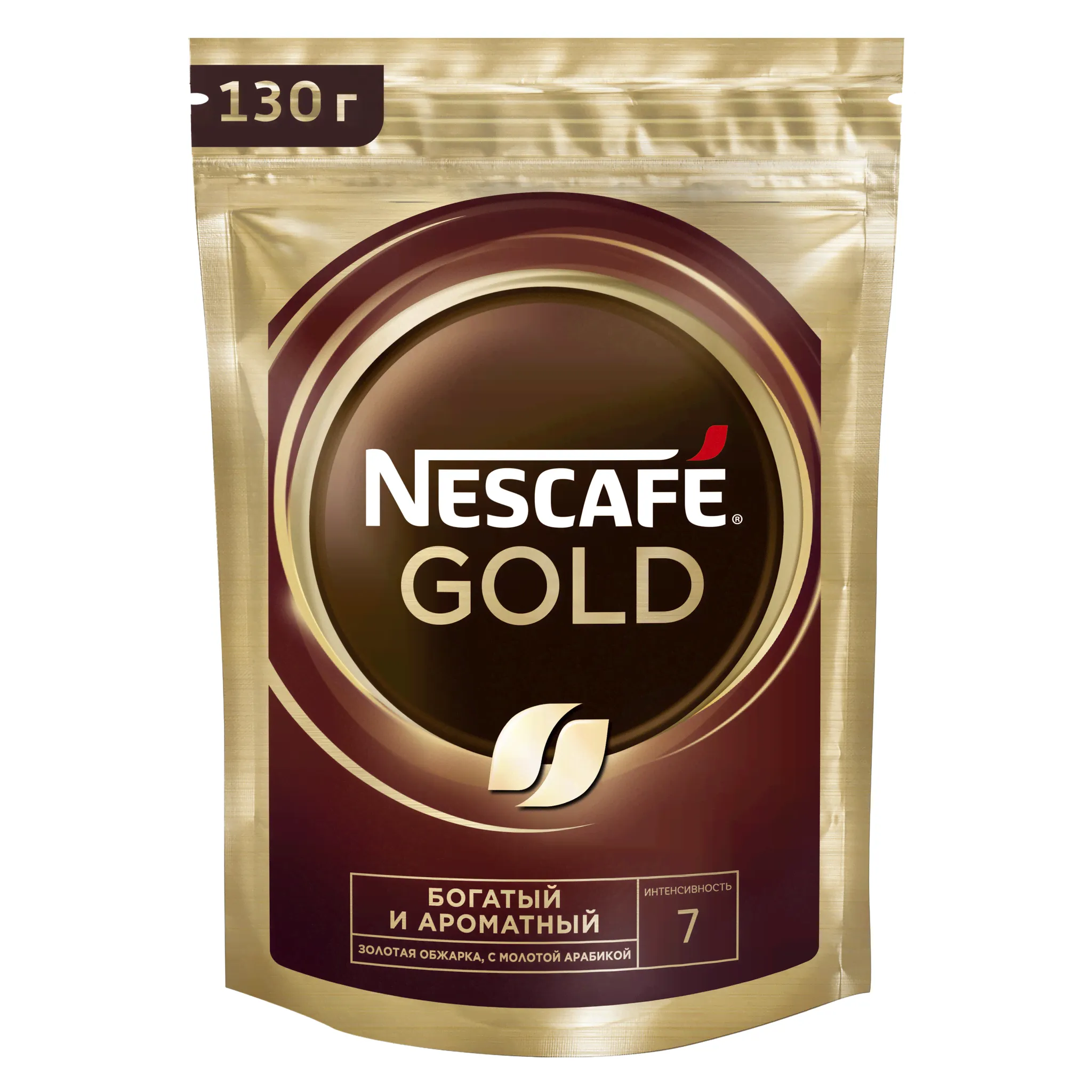 Кофе растворимый Nescafe (Нескафе) 130г Gold с добавлением молотого-0
