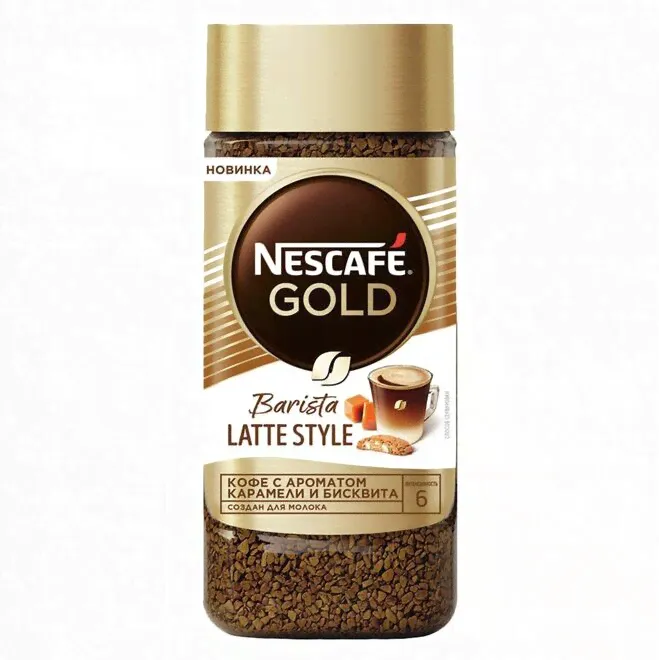 Кофе растворимый Nescafe GOLD Barista Latte Style с добавлением натурального жареного молотого ароматизированный, стеклянная банка, 85 г-4