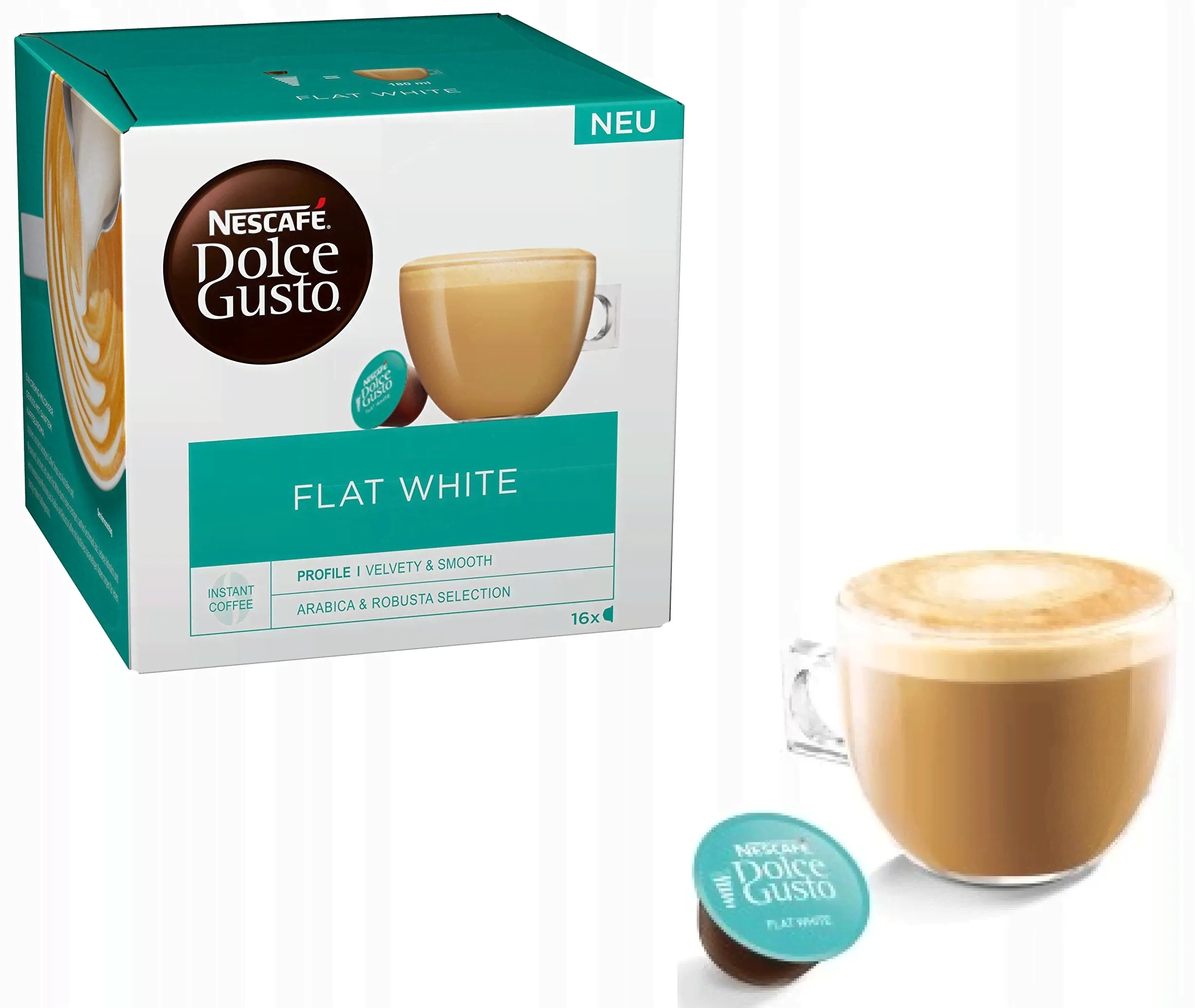 Nescafe Dolce Gusto кофе молочная Flat White 16x-0
