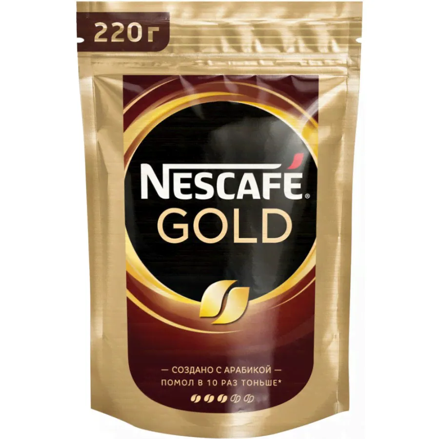 Кофе растворимый Nescafe Gold (220 гр) м/у-1
